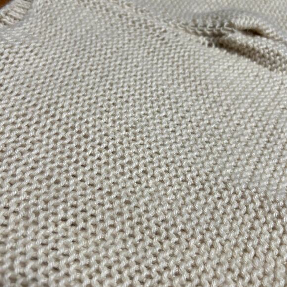 TSE Cashmere Sweater Womens Size Medium Cream Open Knit - Picture 4 of 5